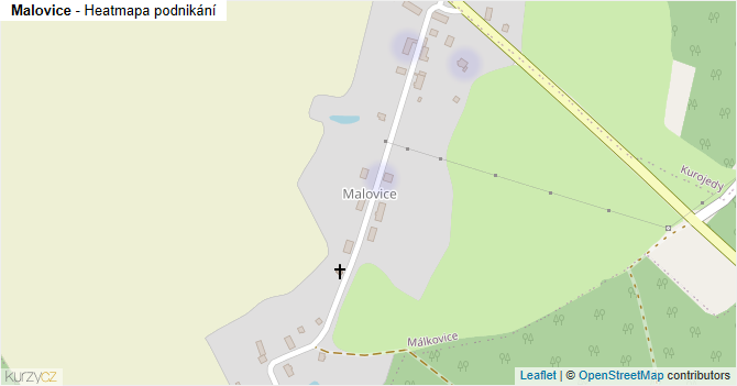 Malovice - mapa podnikání
