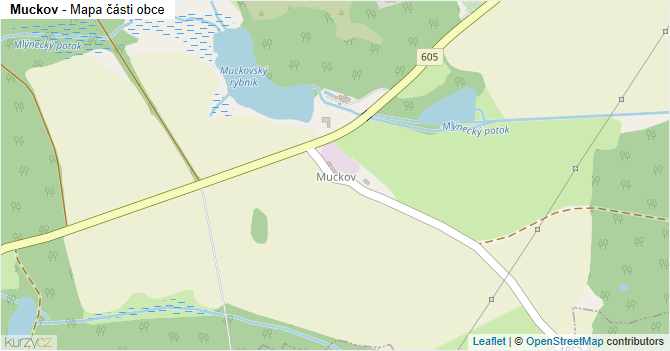 Muckov - mapa části obce