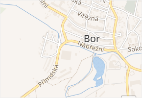Nábřežní v obci Bor - mapa ulice