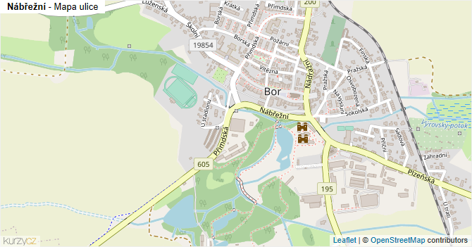 Nábřežní - mapa ulice