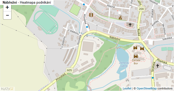 Nábřežní - mapa podnikání