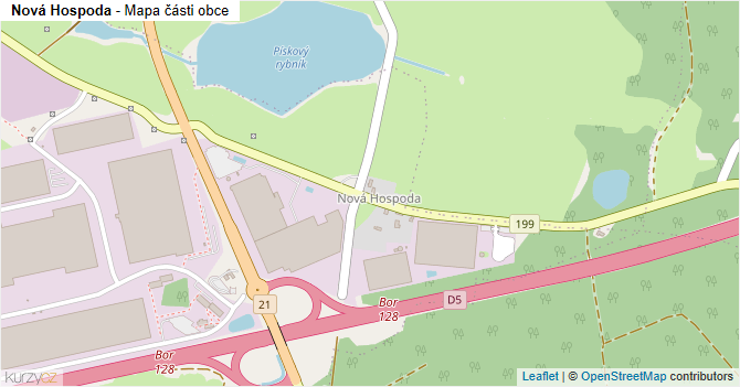 Nová Hospoda - mapa části obce