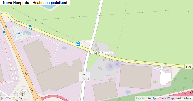 Nová Hospoda - mapa podnikání