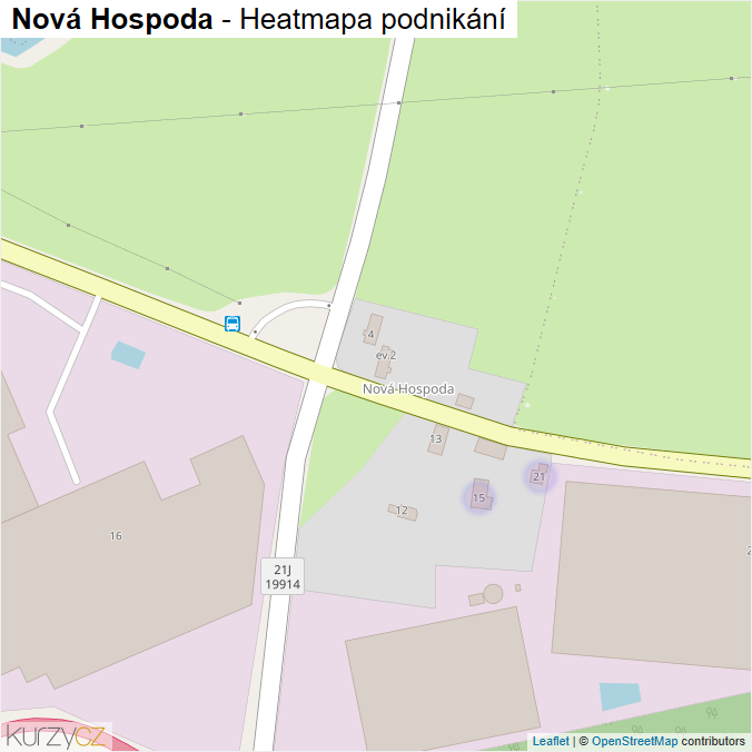 Mapa Nová Hospoda - Firmy v části obce.
