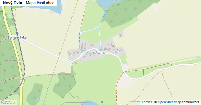 Nový Dvůr - mapa části obce