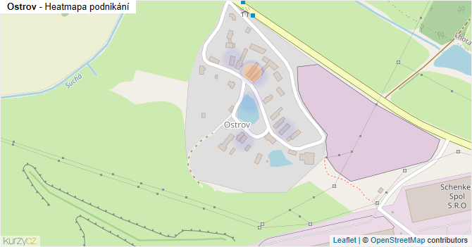 Ostrov - mapa podnikání
