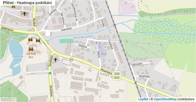 Příční - mapa podnikání