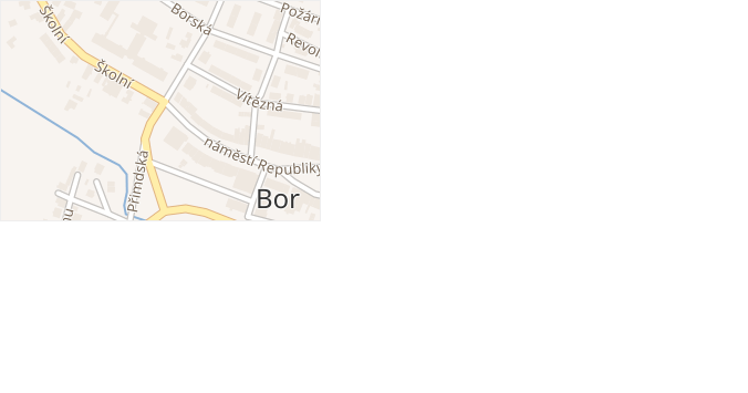 Přimdská v obci Bor - mapa ulice