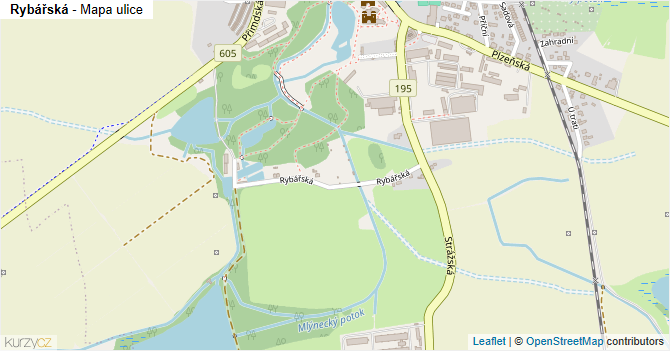 Rybářská - mapa ulice