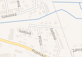 Sadová v obci Bor - mapa ulice