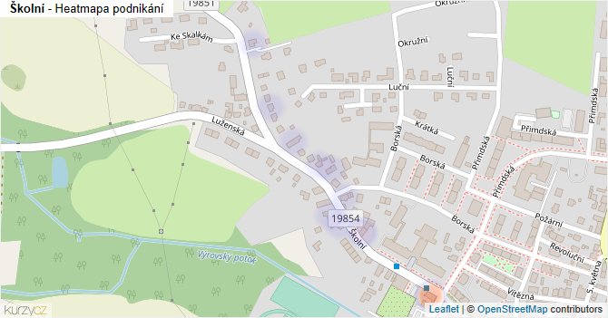 Školní - mapa podnikání