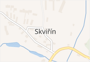 Skviřín v obci Bor - mapa části obce