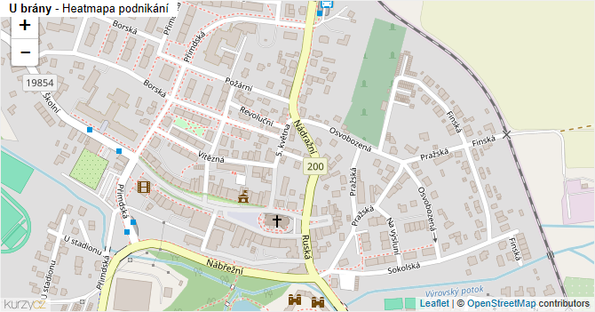 U brány - mapa podnikání