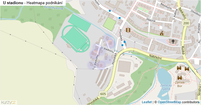 U stadionu - mapa podnikání