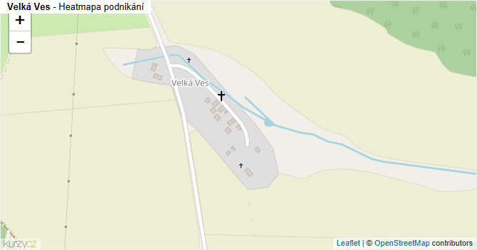Velká Ves - mapa podnikání
