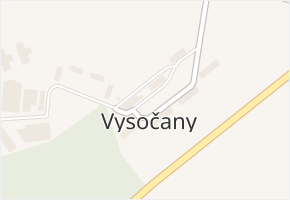 Vysočany v obci Bor - mapa části obce
