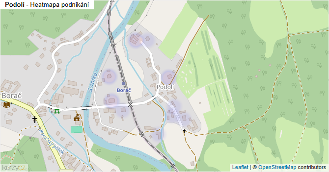 Podolí - mapa podnikání
