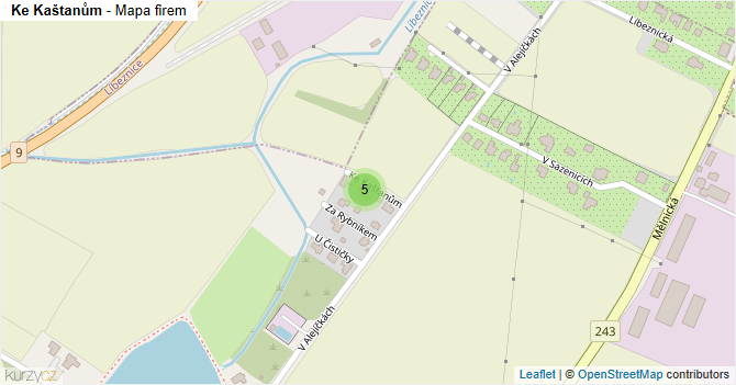 Ke Kaštanům - mapa firem
