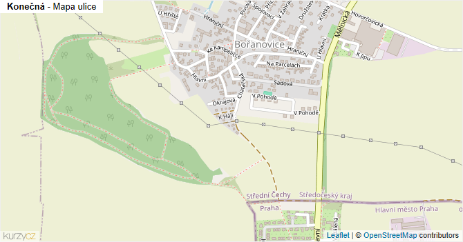 Konečná - mapa ulice
