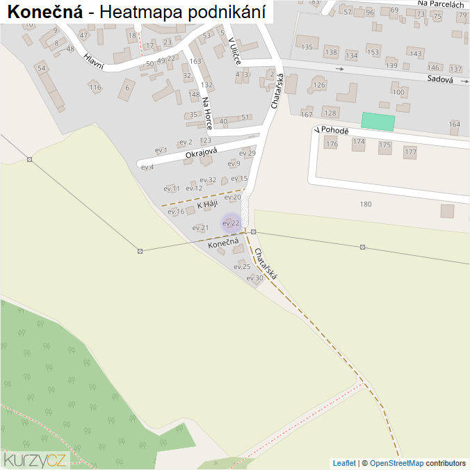 Mapa Konečná - Firmy v ulici.