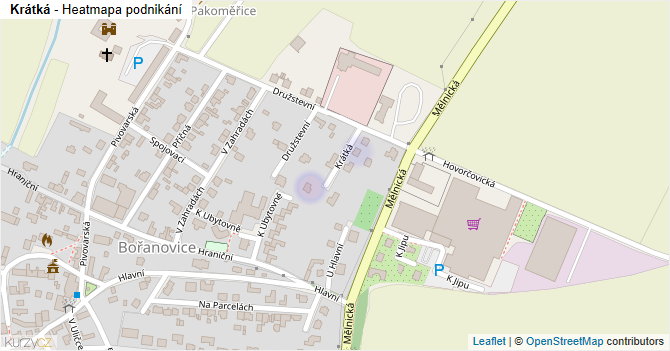 Krátká - mapa podnikání
