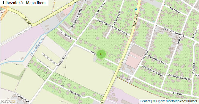 Líbeznická - mapa firem