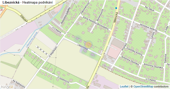Líbeznická - mapa podnikání