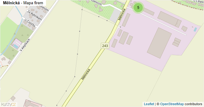 Mělnická - mapa firem