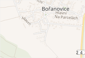 Na Horce v obci Bořanovice - mapa ulice