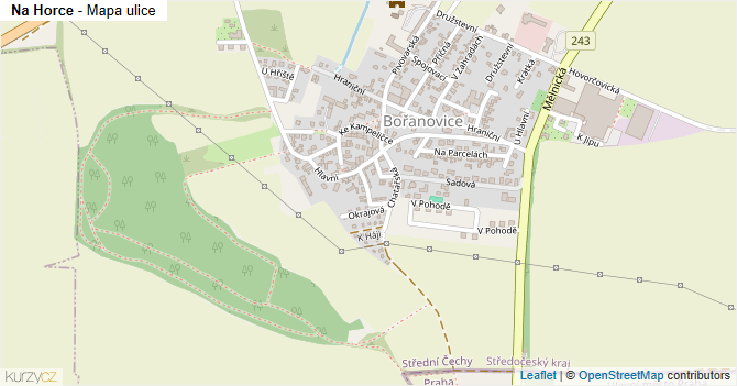 Na Horce - mapa ulice