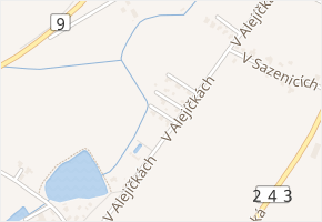 U Čističky v obci Bořanovice - mapa ulice