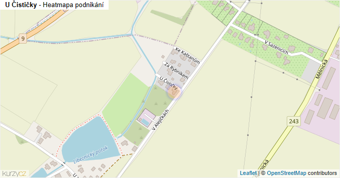 U Čističky - mapa podnikání