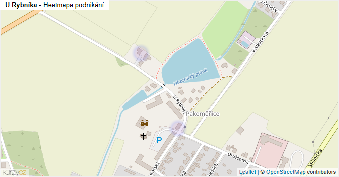 U Rybníka - mapa podnikání