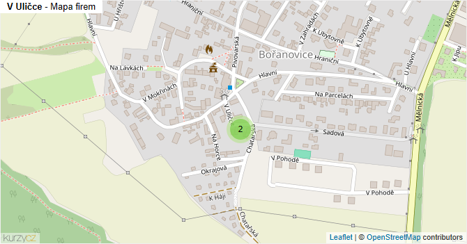 V Uličce - mapa firem