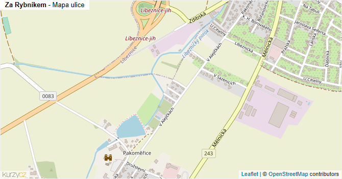 Za Rybníkem - mapa ulice