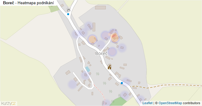 Boreč - mapa podnikání