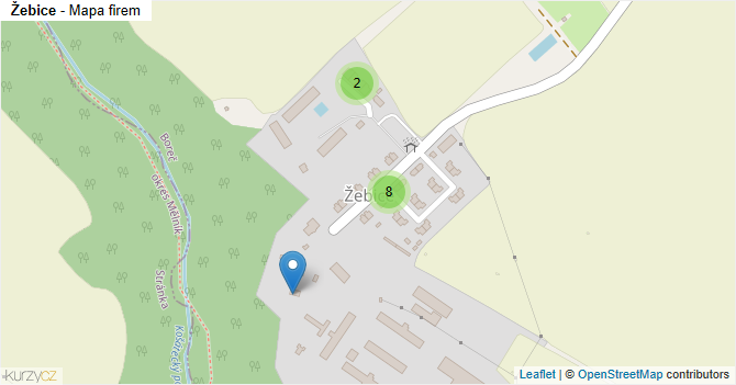 Žebice - mapa firem