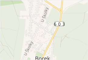 Pod Lesem v obci Borek - mapa ulice