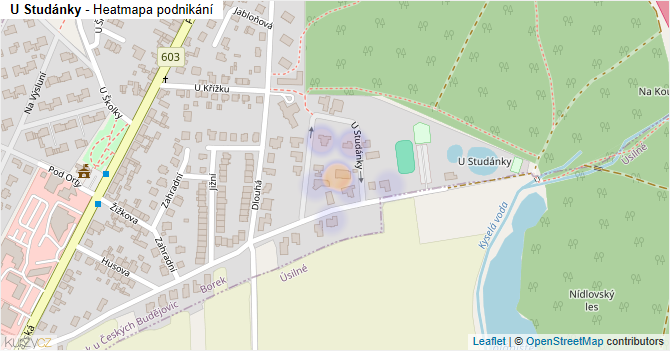 U Studánky - mapa podnikání