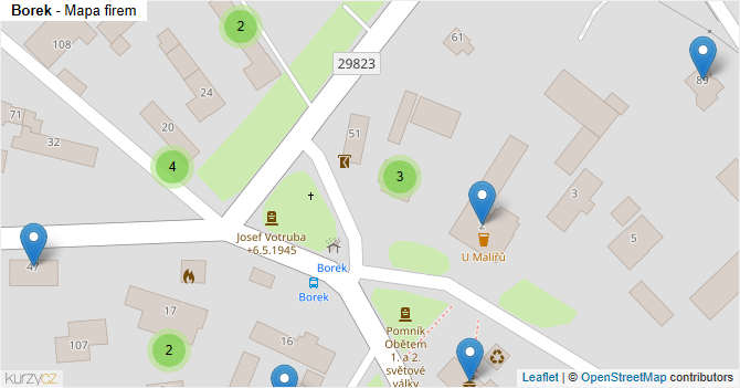 Borek - mapa firem