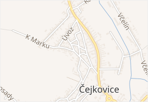 Chalúpky v obci Bořetice - mapa ulice