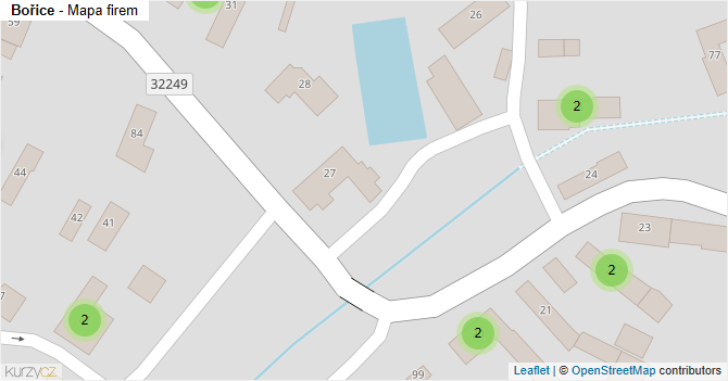 Bořice - mapa firem