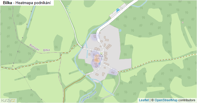Bílka - mapa podnikání
