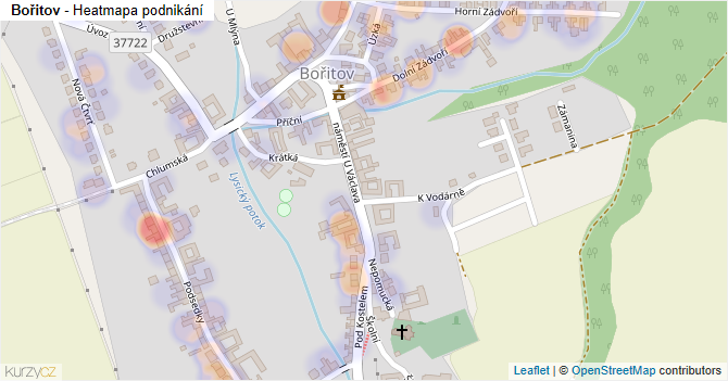 Bořitov - mapa podnikání