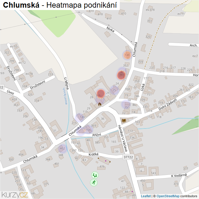 Mapa Chlumská - Firmy v ulici.
