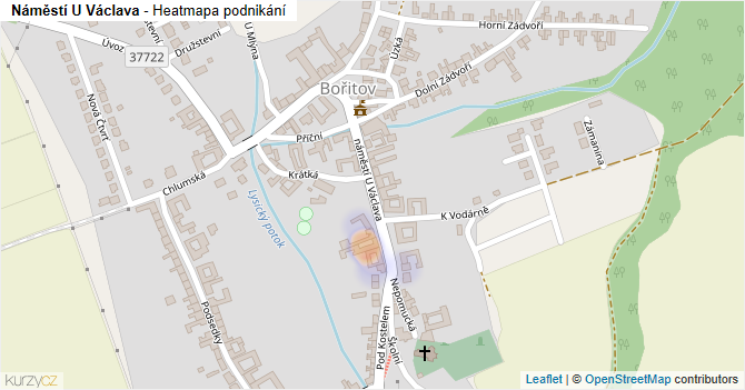 Náměstí U Václava - mapa podnikání