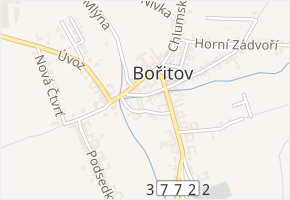 Příční v obci Bořitov - mapa ulice