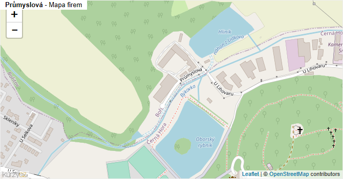 Průmyslová - mapa firem