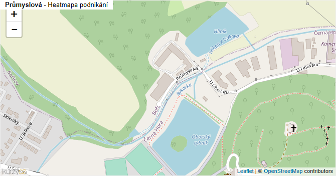 Průmyslová - mapa podnikání
