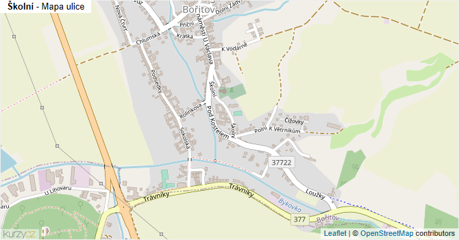 Školní - mapa ulice